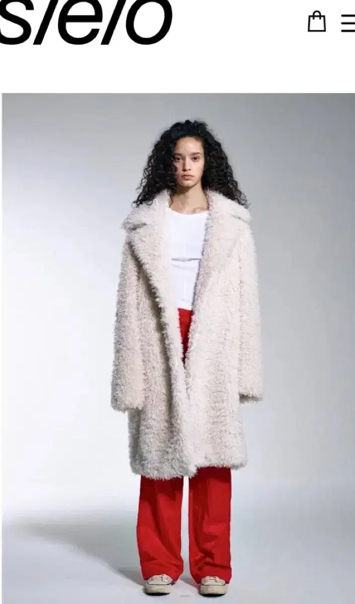 Seo 퍼 롱코트 curly faux fur coat 2사이즈